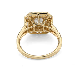 14k Yellow Gold 2.19 CTW Lab Diamond Womens Wedding Ring 4.3gm