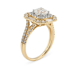 14k Yellow Gold 2.19 CTW Lab Diamond Womens Wedding Ring 4.3gm
