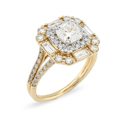14k Yellow Gold 2.19 CTW Lab Diamond Womens Wedding Ring 4.3gm