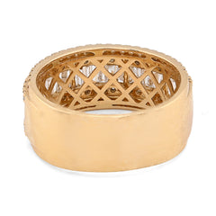14k Yellow Gold 3.25CTW Natural Round/Baguette Diamond Wedding Ring 8.4gms Band