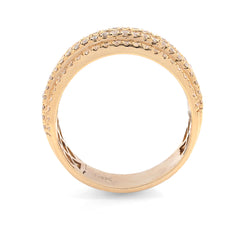 14k Yellow Gold 3.25CTW Natural Round/Baguette Diamond Wedding Ring 8.4gms Band