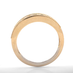 10k Yellow Gold 0.65CTW Natural Single Row Diamond Anniversary Ring 6.6gms Band