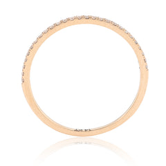Womens 14k Yellow Gold 0.25CTW Lab Grown Round Diamond Wedding Band 0.8gms Ring