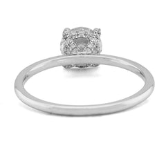14k White Gold 1CTW Lab Round Solitaire Diamond Womens Engagement Ring 2.2grams