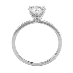 14k White Gold 1CTW Lab Diamond Tear Drop Solitaire Wedding Ring 2.2g For Womens