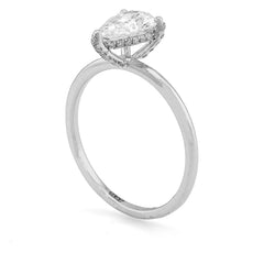 14k White Gold 1CTW Lab Diamond Tear Drop Solitaire Wedding Ring 2.2g For Womens