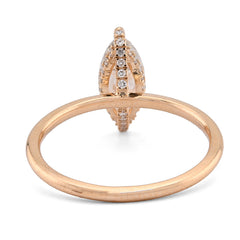 14k Yellow Gold 1CTW Lab Marquise Solitaire Diamond Wedding Ring 2.2g For Womens