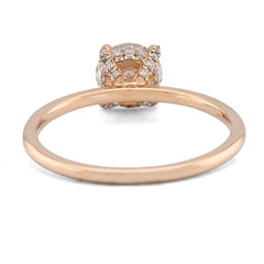 14k Yellow Gold 1CTW Lab Round Solitaire Diamond Wedding Ring 2.2g For Womens