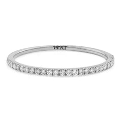 Fine 14k White Gold 0.8gms 0.25CTW Lab Grown Diamond Womens Wedding Band Size 7