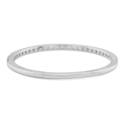 Fine 14k White Gold 0.8gms 0.25CTW Lab Grown Diamond Womens Wedding Band Size 7