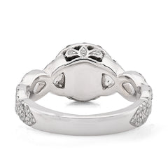 14k White Gold Womens 2CTW Natural Diamond Twist Style Halo Wedding Ring 6.4gms