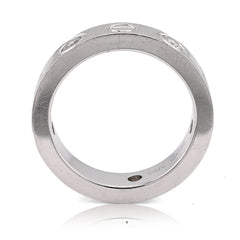 14k White Gold 0.74 CTW Natural Diamond Cartier 5 Diamond Love Ring Men Band 12.2g