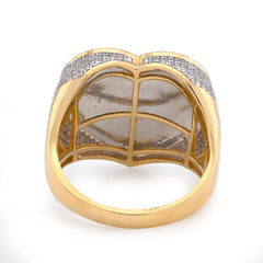 10k Yellow Gold Heart Shape 0.85 CTW Natural Diamond Men Pinky Ring 8gms
