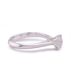 14k White Gold 1CTW Round Diamond Centre Women Lab Ring 3.3gm