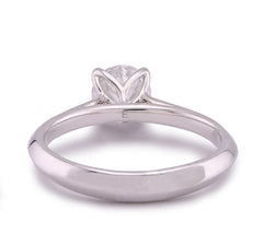 14k White Gold 1CTW Round Diamond Centre Women Lab Ring 3.3gm