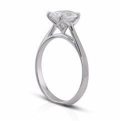 14k White Gold 1.5CTW Oval Solitaire Centre Lab Diamond Women Engagement Ring 2.8gm