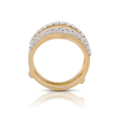 14k Yellow Gold 1.04CTW Lab Diamond Women Engagement Ring 5.4gm