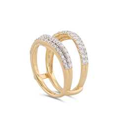 14k Yellow Gold 1.04CTW Lab Diamond Women Engagement Ring 5.4gm