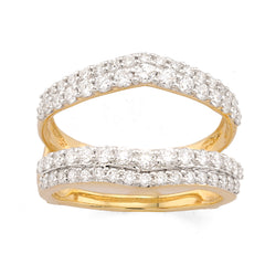 14k Yellow Gold 1.04CTW Lab Diamond Women Engagement Ring 5.4gm