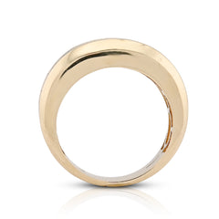 14k Yellow Gold 1.49CTW Single Row Lab Diamond Men band 7.4gm