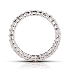 14k White Gold 2.5CTW Emerald All Iced Lab Diamond Women band 2.3gm