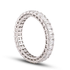 14k White Gold 2.5CTW Emerald All Iced Lab Diamond Women band 2.3gm
