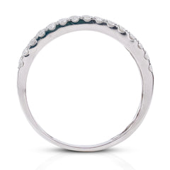 10k White Gold 2.02CTW 3-Row Round Lab Diamond Men Band 4.4gm