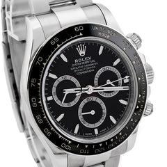 Rolex Daytona Cosmograph Black Panda Dial Ceramic Bezel Steel Oyster Band 40MM Men Watch