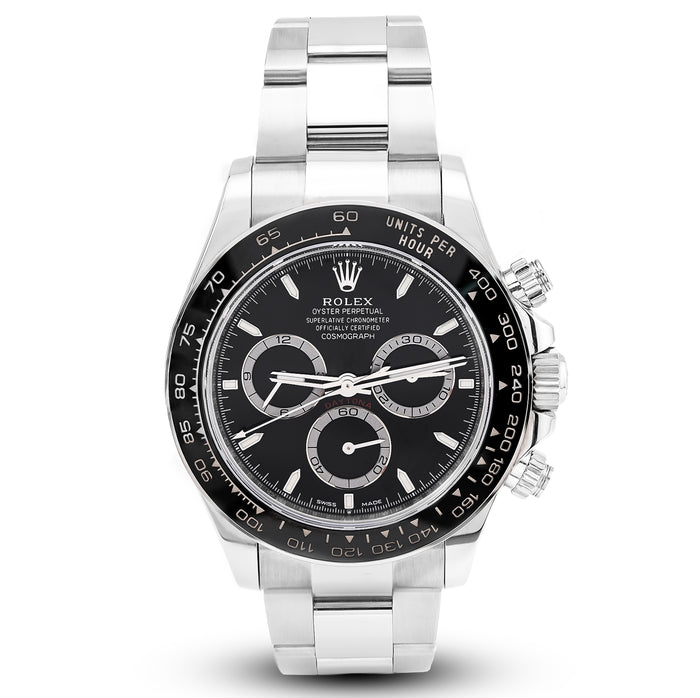 Rolex Daytona Cosmograph Black Panda Dial Ceramic Bezel Steel Oyster Band 40MM Men Watch