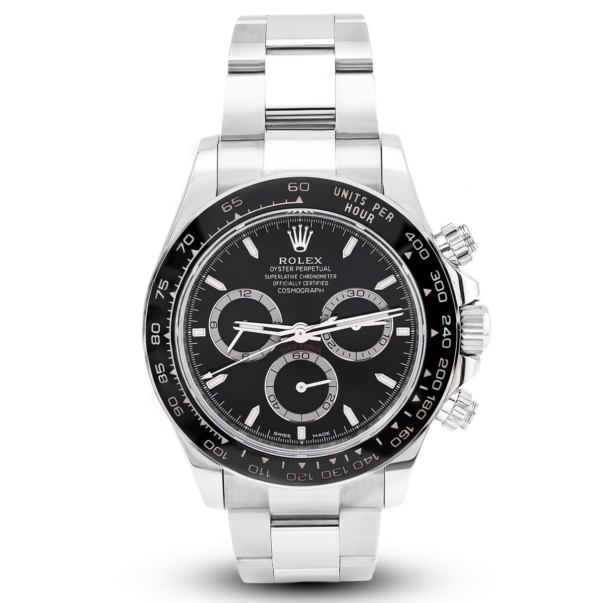 Rolex Daytona Cosmograph Black Panda Dial Ceramic Bezel Steel Oyster Band 40MM Men Watch