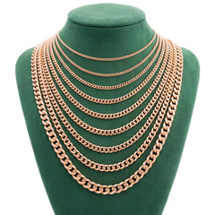 10k Rose Gold Solid Miami Cuban Chain 8.5gms to 437.4gms Necklace 3.6MM to 16MM Lengths Available 16" to 30"