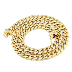 10MM Stainless Steel Gold Plated 20 Inch Cuban Link Chain 104.4gms Mens Necklace