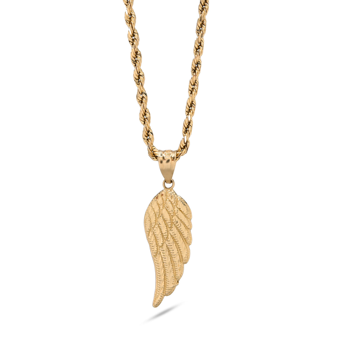 10k Yellow Gold Womens Angel Wing Angel Pendant 1g Charm