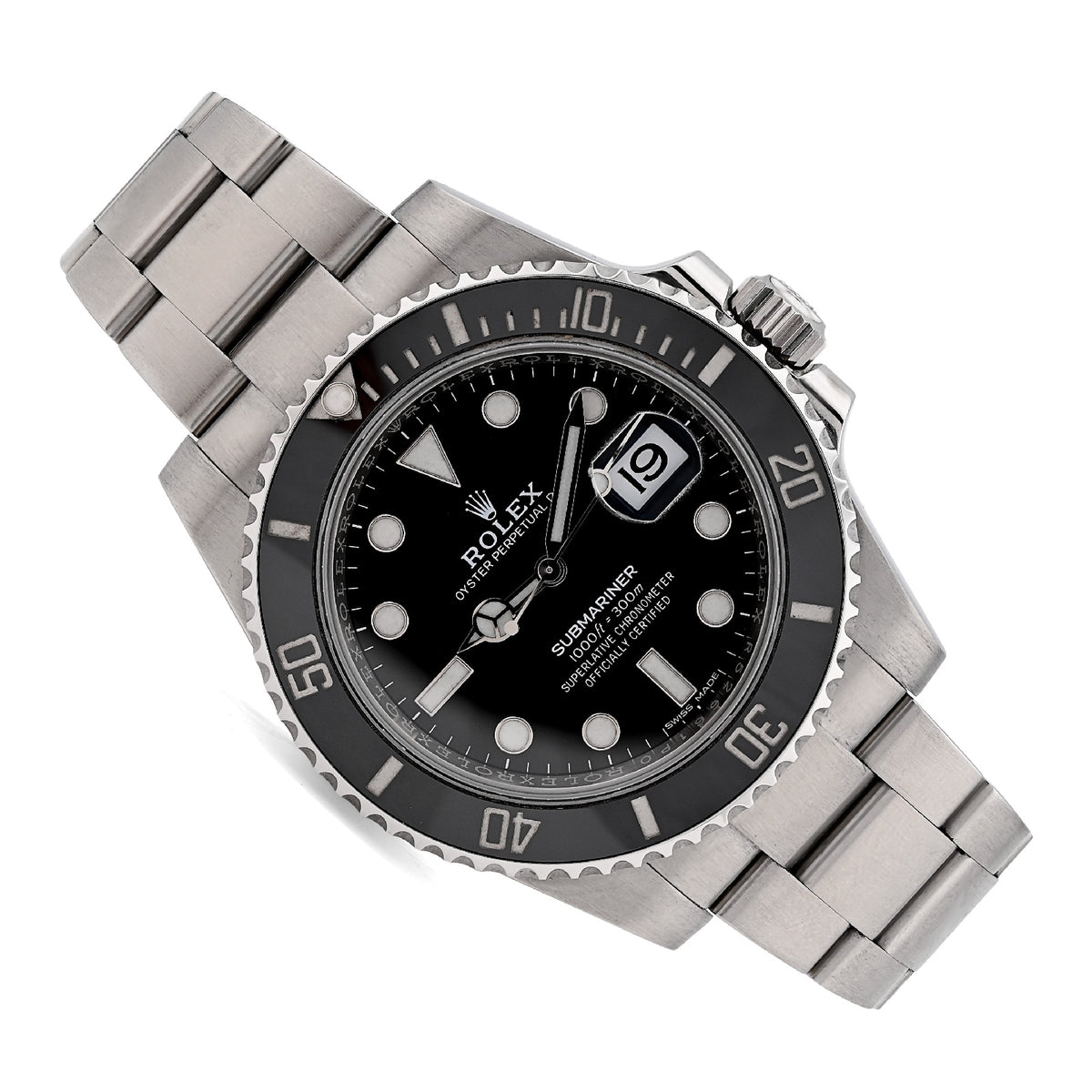 40MM Rolex Submariner Black Face Oyster Ceramic Dial FULL SET Mens Watch