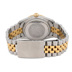 Rolex Datejust 36MM SS/10k Gold 1.5CT Diamond Bezel Jubilee Champagne Face Watch