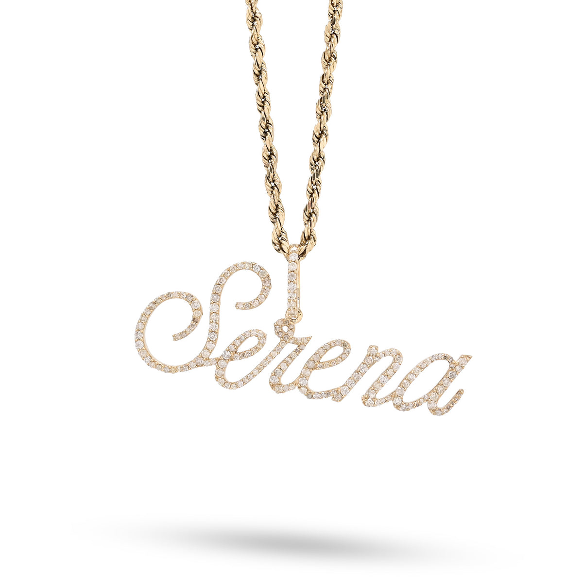 10k Yellow Gold 1CTW Natural Diamond "Serena" Name Pendant 3.1g Custom Charm