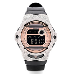 Mens Casio G-Shock Baby G BG-169UG Rose Gold Face 4.5CTW Natural Diamond Womens Watch