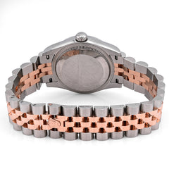 31MM Rolex Datejust 2CTW Natural Diamond Pink Dial Face Diamond Bezel Jubilee Band Rose/White Tone Watch