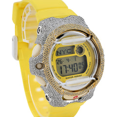 Casio G-Shock Baby G BG-169CH Yellow Face and Strap 4.5CT Natural Diamond Women Watch