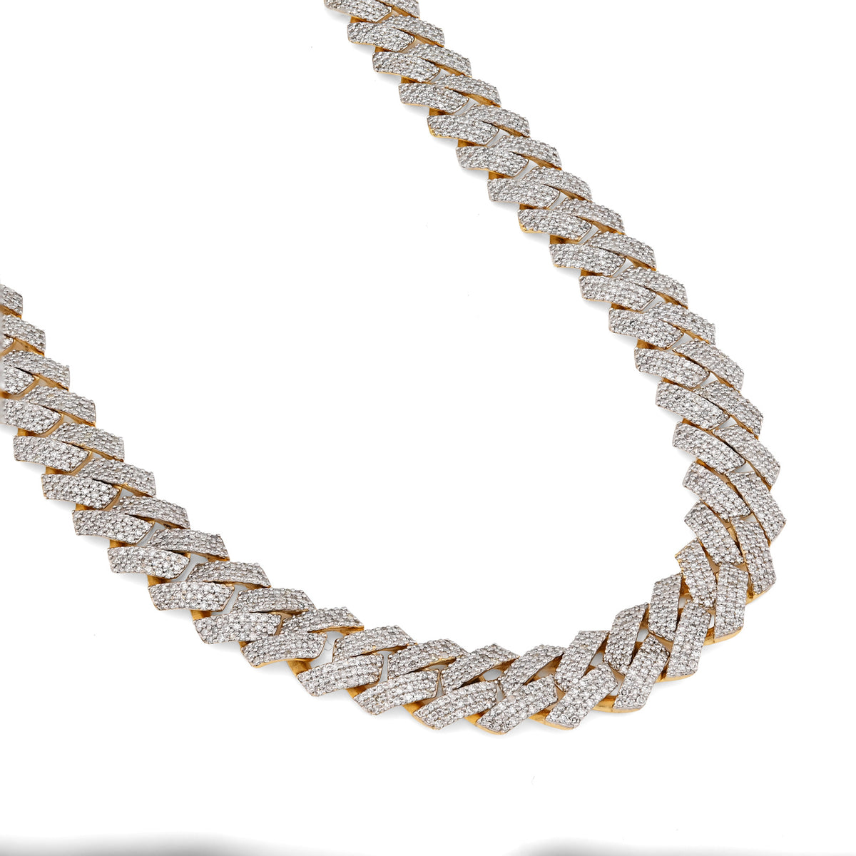 10MM 10k Yellow Gold 24In 10CTW Natural Diamond Cuban Chain Mens 86.1g Necklace
