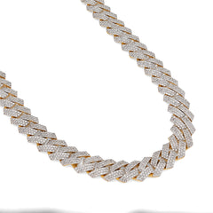 10MM 10k Yellow Gold 24In 10CTW Natural Diamond Cuban Chain Mens 86.1g Necklace