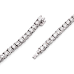 2.7MM 925 Sterling Silver 9 CTW Lab Diamond Tennis Chain 16 Inch 18.2gm Necklace