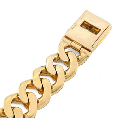 12MM 10k Yellow Gold 49.4g 6.75CT Pure Round/Baguette Diamond Cuban 8In Bracelet