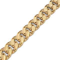 12MM 10k Yellow Gold 27.9g 7.5CTW Natural Diamond 8 Inch Cuban Link Men Bracelet