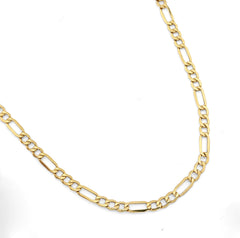 Fine 10k Yellow Gold 3MM Figaro Chain 20 Inches Mens Womens 3.2 grams Necklace