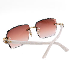 Mens Cartier Pearl Stick with Diamond Cut Orange Lens Glasses 31.9g Eyewear
