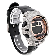 Mens Casio G-Shock Baby G BG-169UG Rose Gold Face 4.5CTW Natural Diamond Womens Watch