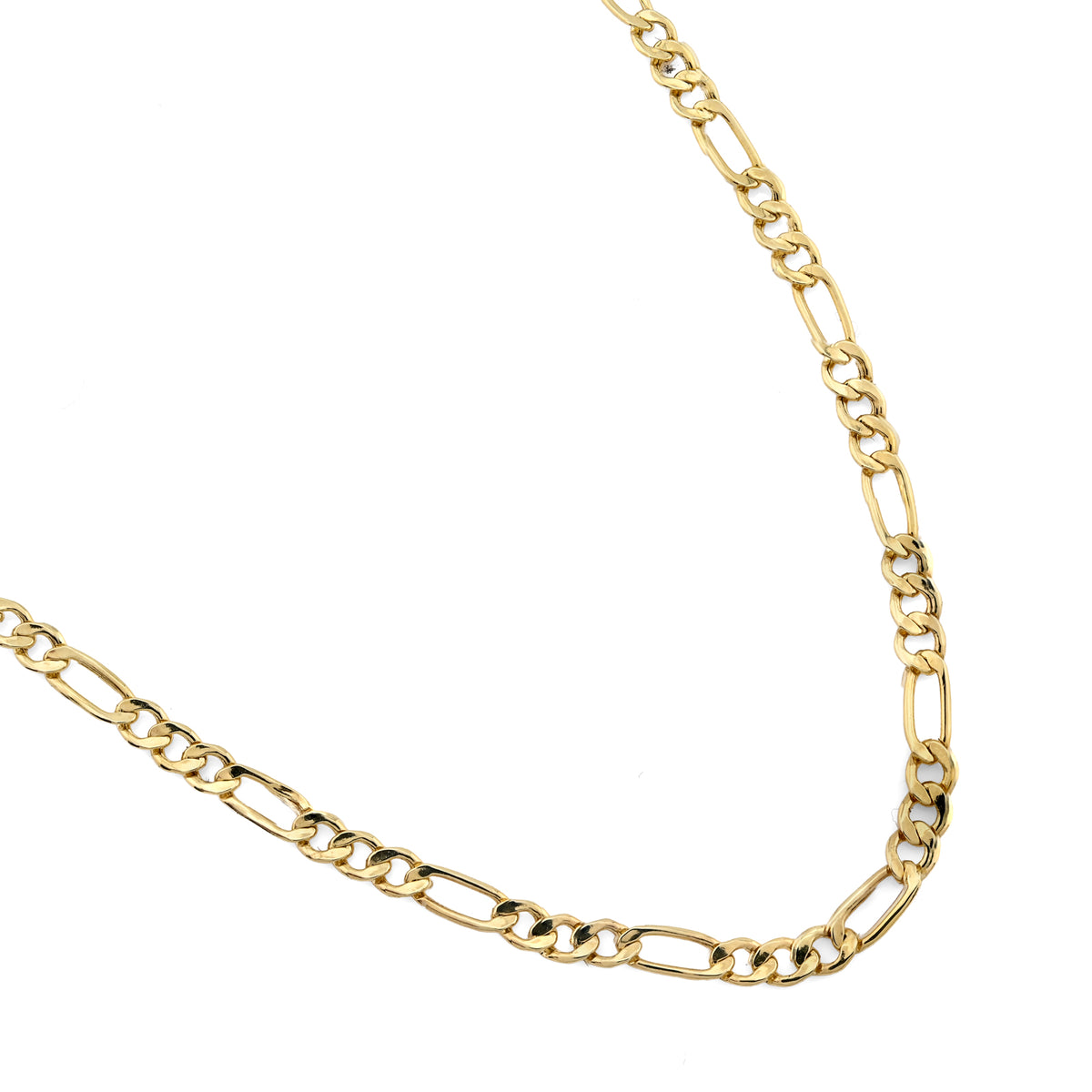 2MM 10k Yellow Gold 20 Inches 1.5 grams Figaro Chain Necklace For Mens Womens