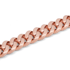 10k Rose Gold 8MM Natural Diamond 3.68CTW Cuban Link Mens 8" Bracelet 27.8gm