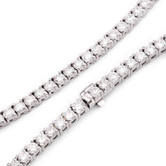 2.7MM 925 Sterling Silver 9 CTW Lab Diamond Tennis Chain 16 Inch 18.2gm Necklace